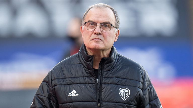 Marcelo Bielsa cuts a dejected figure after his side's 4-1 reverse