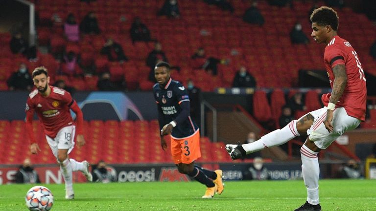 Marcus Rashford eventually dispatches the penalty to make it 3-0