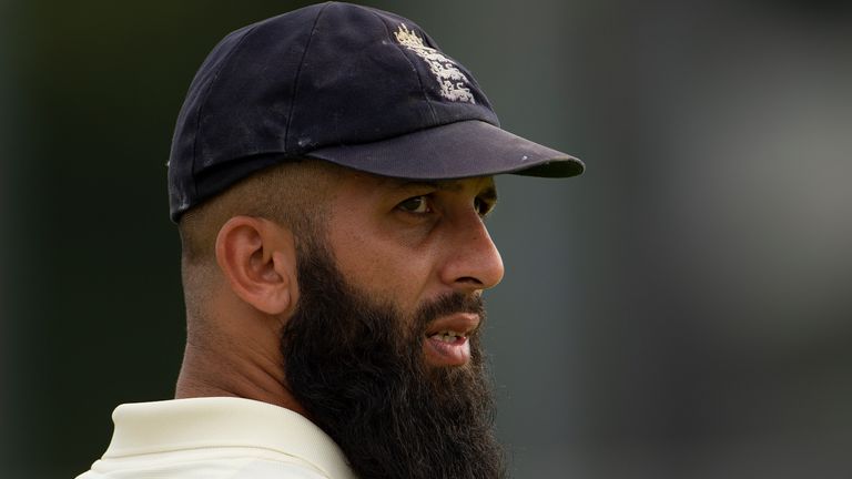 BIRMINGHAM, ENGLAND - AUGUST 04: Moeen Ali of England during day four of the First Specsavers Ashes Test Match between England and Australia at Edgbaston on August 04, 2019 in Birmingham, England. (Photo by Visionhaus)