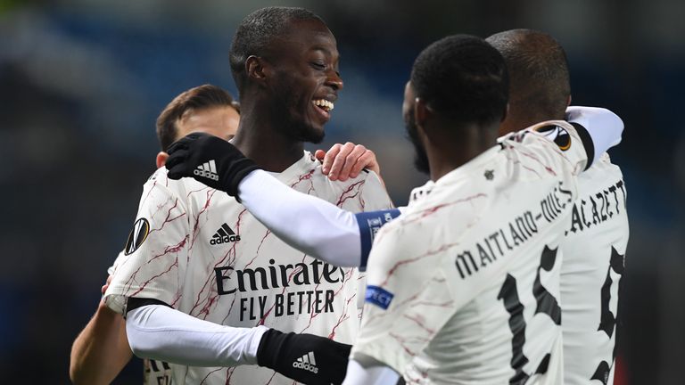 Nicolas Pepe curled home Arsenal's opener