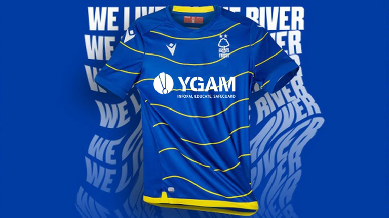 Nottingham Forest will wear the logo of the YGAM on their shirts when they play Bournemouth on November 24