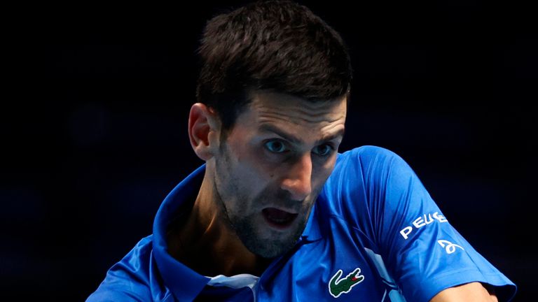 Novak Djokovic at the 2020 ATP FInals