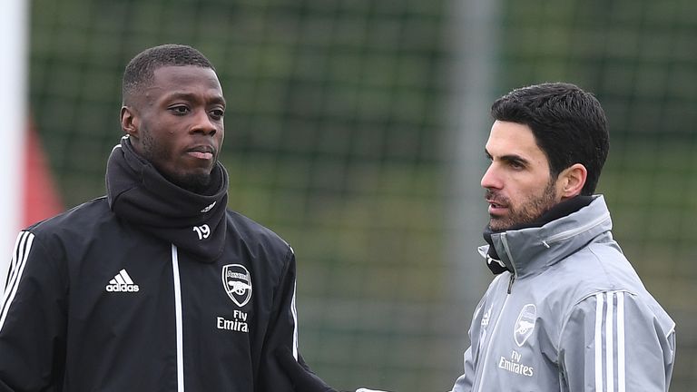 Nicolas Pepe Mikel Arteta