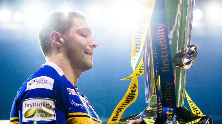 Picture by Alex Whitehead/SWpix.com - 10/10/2015 - Rugby League - First Utility Super League Grand Final - Leeds Rhinos v Wigan Warriors - Old Trafford, Manchester, England - Leeds' Ryan Hall.