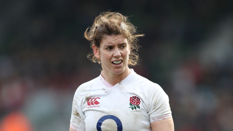 England's Sarah Hunter during the Women's Six Nations match against Wales at Twickenham Stoop