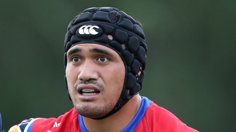 Sione Mata'utia in action for Newcastle Knights
