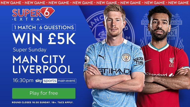 Predict what will happen when Manchester City face Liverpool to win £5,000!