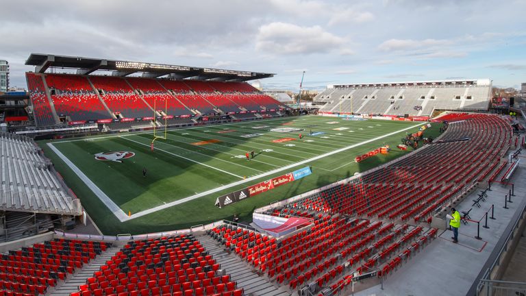 OTTAWA, ON - NOVEMBER 26:  A general view of TD Place Stadium prior to the 105th Grey Cup Championship Game between the Calgary Stampeders and the Toronto Argonauts on November 26, 2017 in Ottawa, Canada.  (Photo by Andre Ringuette/Getty Images)