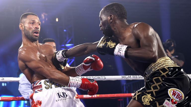 LAS VEGAS, NV - NOVEMBER 14:  at the MGM Grand Conference Center on November 14, 2020 in Las Vegas, Nevada. (Photo by Mikey Williams/Top Rank Inc via Getty Images)