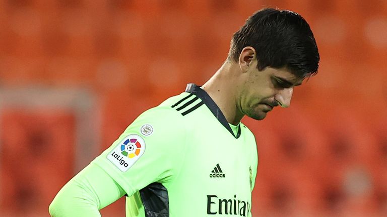 Thibaut Courtois was left exposed by his Madrid defence against Valencia