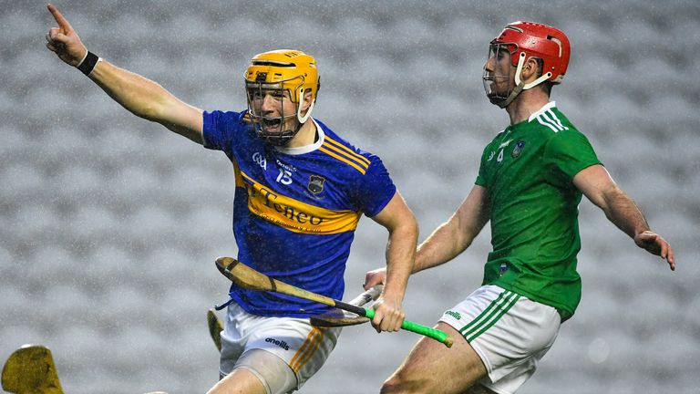 Jake Morris of Tipperary celebrates after scoring his side's first goal