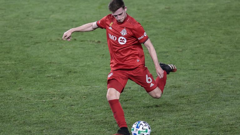 Toronto defender Tony Gallacher in action during his loan spell from Liverpool (Pic: USA Today/MLS)