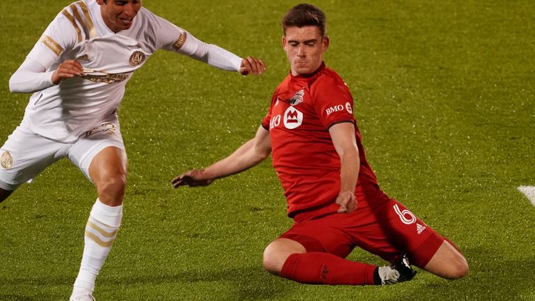 Toronto defender Tony Gallacher in action during his loan spell from Liverpool (Pic: USA Today/MLS)