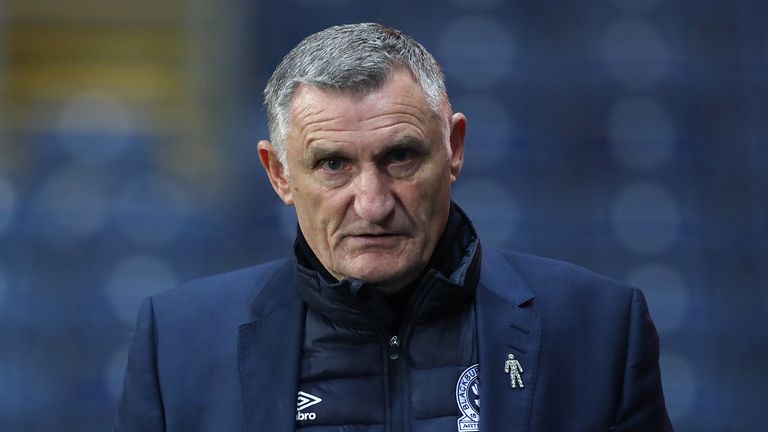 Tony Mowbray of Blackburn Rovers during the Sky Bet Championship match between Blackburn Rovers and Middlesbrough at Ewood Park on November 3, 2020 in Blackburn, England.