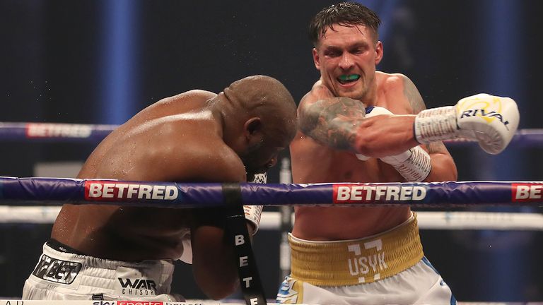 HANDOUT PICTURE COMPLIMENTS OF MATCHROOM BOXING.Oleksandr Usyk vs Derek Chisora, Heavyweight Contest..31 October 2020.Picture By Mark Robinson..
