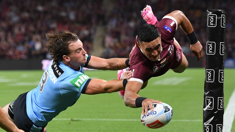 BRISBANE, AUSTRALIA - NOVEMBER 18: during game three of the State of Origin series between the Queensland Maroons and the New South Wales Blues at Suncorp Stadium on November 18, 2020 in Brisbane, Australia. (Photo by Bradley Kanaris/Getty Images)