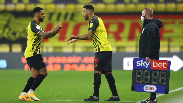 Troy Deeney replaces Andre Gray for Watford in their Sky Bet Championship match against Coventry City