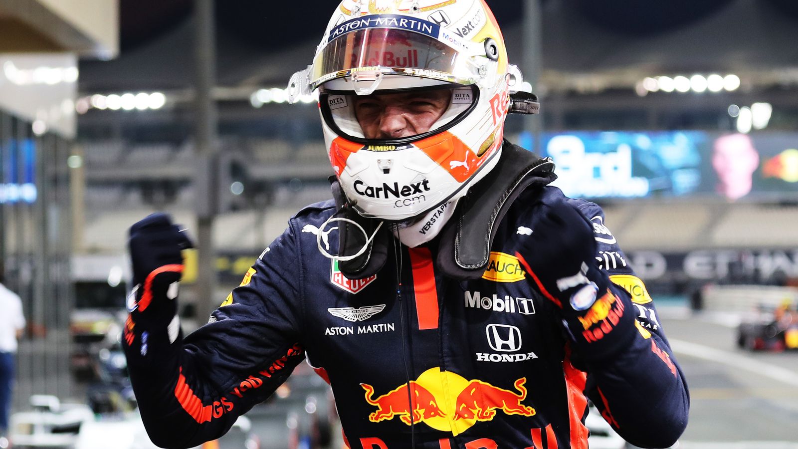 Abu Dhabi GP: Max Verstappen puts Voltaire Botas on the red grass pole ...