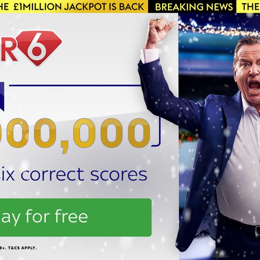 Win £1,000,000 for free with Super 6!