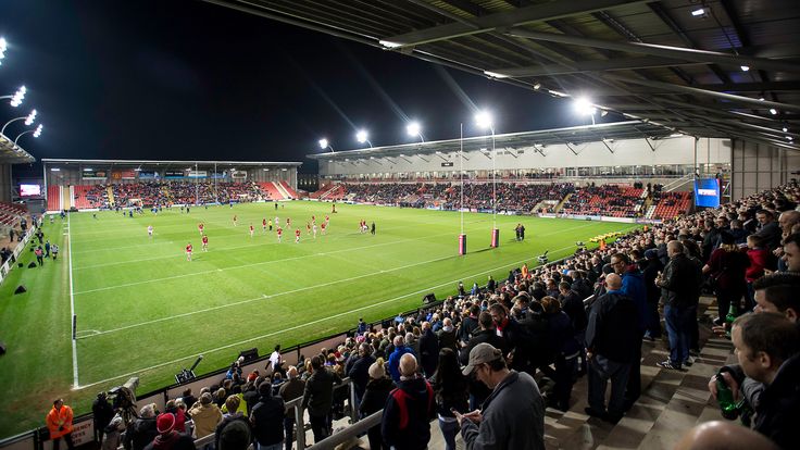 Picture by Allan McKenzie/SWpix.com - 17/02/2017 - Rugby League - Betfred Super League - Leigh Centurions v Leeds Rhinos - Leigh Sports Village, Leigh , England - A general view of Leigh's Sports Village stadium as they host the Leeds Rhinos.