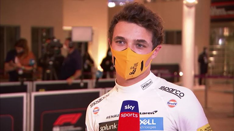 Lando Norris was surprised by the pace of his McLaren after finishing fourth in qualifying at the Abu Dhabi GP