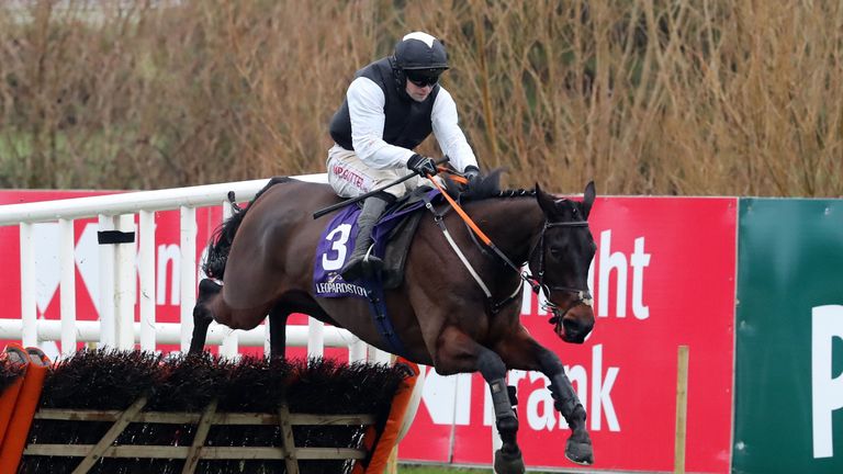 Flooring Porter ridden by Jamie Moore on their way to winning the Leopardstown Christmas Hurdle