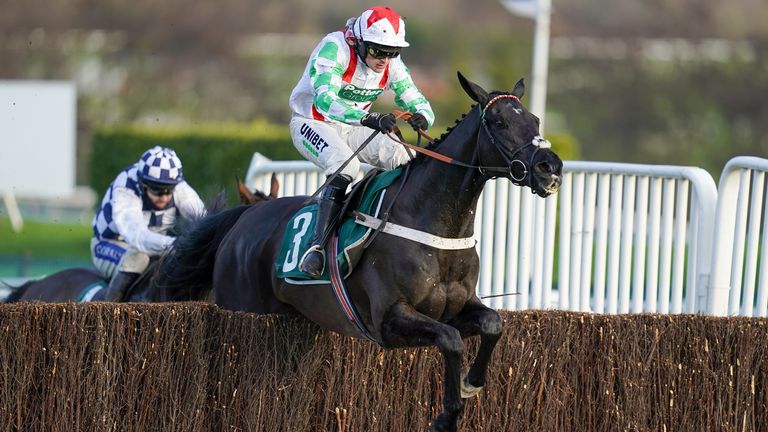 Mister Fisher on his way to victory in the Peterborough Chase