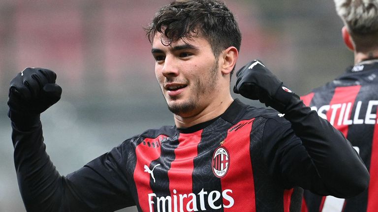 Brahim Diaz scored AC Milan's fourth as they qualified for the Europa League's last 32