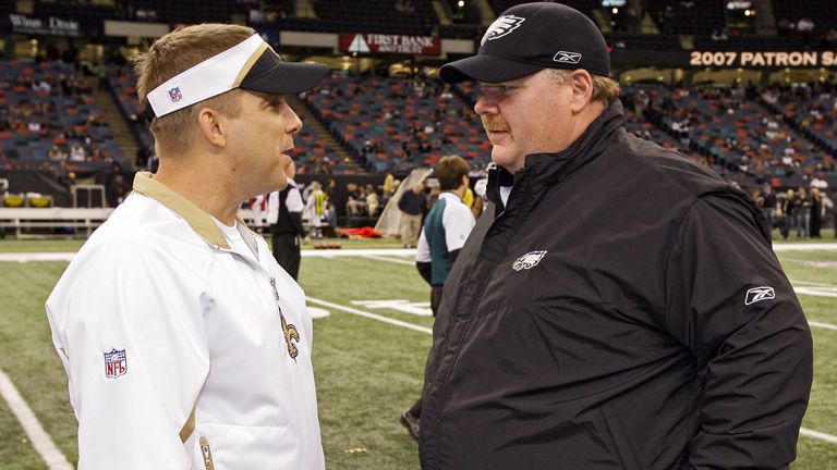 Sean Payton and Andy Reid in 2007. They have been two of the best offensive minds in the NFL for decades