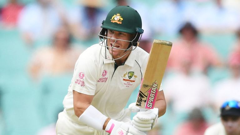 AP Newsroom - Australia's David Warner batting on day one of the third cricket test match between Australia and New Zealand at the Sydney Cricket Ground, Sydney, Australia. Friday Jan. 3 2020 ( Andrew Cornaga / Photosport via AP )