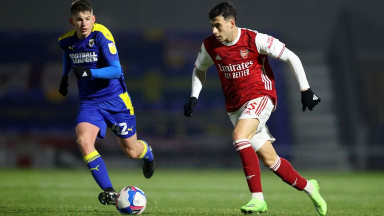 Gabriel Martinelli played 45 minutes against AFC Wimbledon on Tuesday