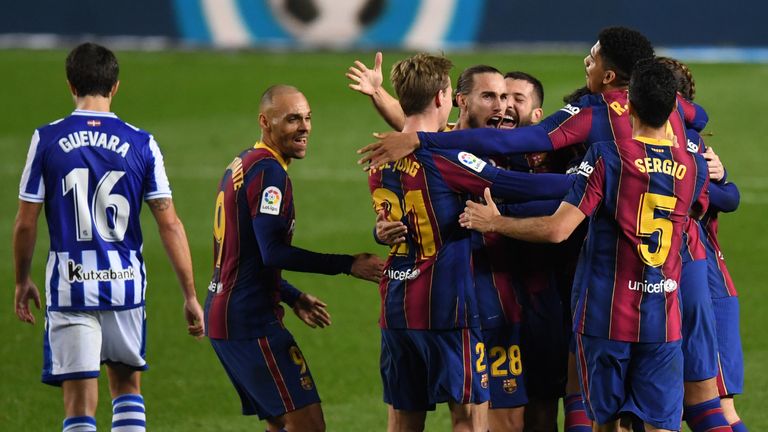 Barcelona came from behind to beat Real Sociedad