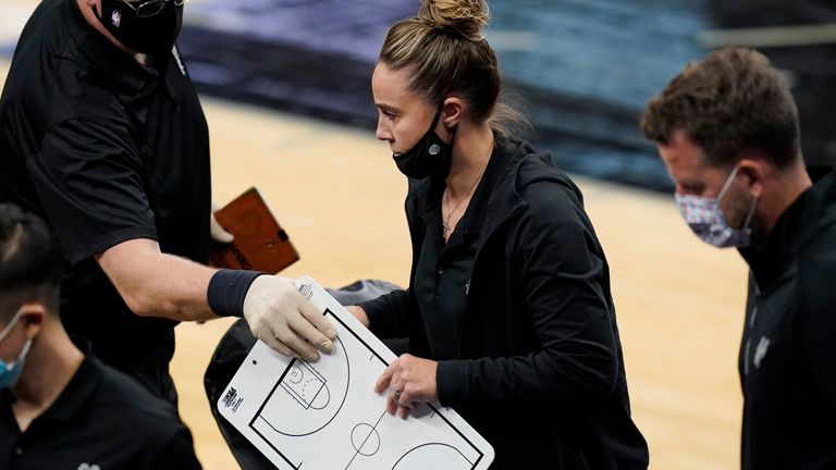 San Antonio Spurs Becky Hammon Becomes First Woman To Lead Nba Team Nba News Sky Sports