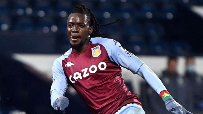 Bertrand Traore scores Aston Villa's second goal against West Brom