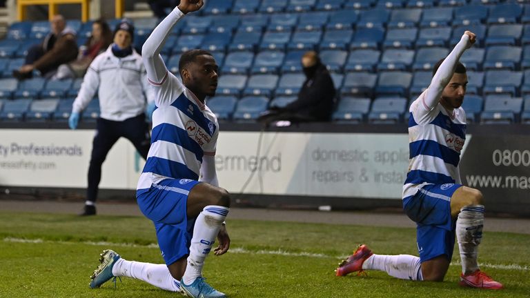 Ilias Chair and Bright Osayi-Samuel celebrated taking the lead by taking a knee and raising their fists in the air