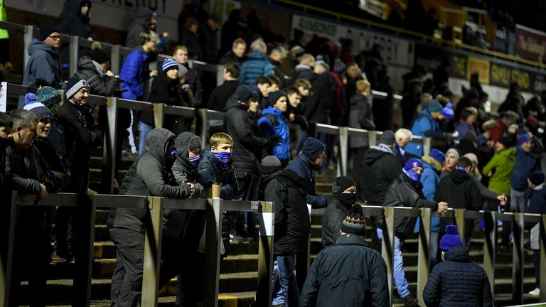  2,000 fans at Carlisle vs Salford in League Two at Brunton Park