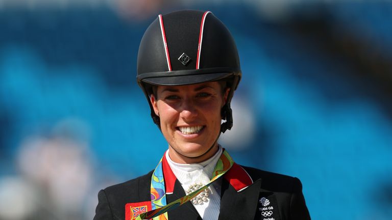 Great Britain's Charlotte Dujardin has won a gold medal in the dressage individual grand prix freestyle on the tenth day of the Rio Olympics Games, 