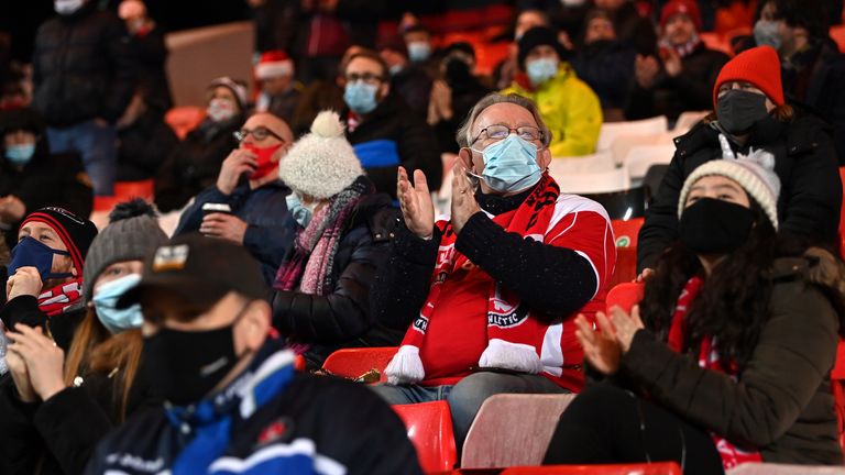 Charlton fans back at the Valley 