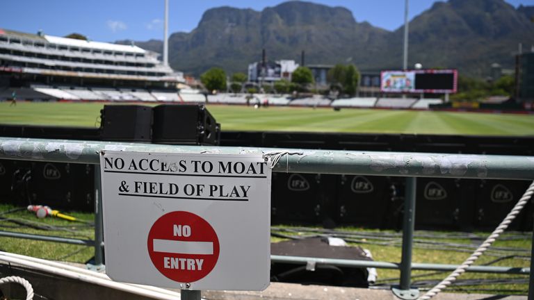 positive Covid test in the South African squad had led to the Ist One Day International between South Africa and England at Newlands Cricket Ground being cancelled on December 04, 2020 in Cape Town, South Africa. (Photo by Shaun Botterill/Getty Images)