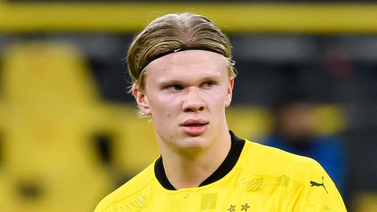 El delantero del Borussia Dortmund Erling Haaland