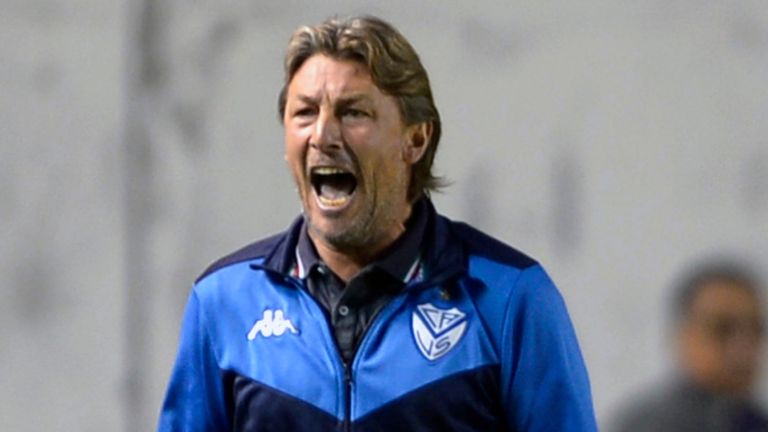 Gabriel Heinze pictured while in charge of Velez Sarsfield