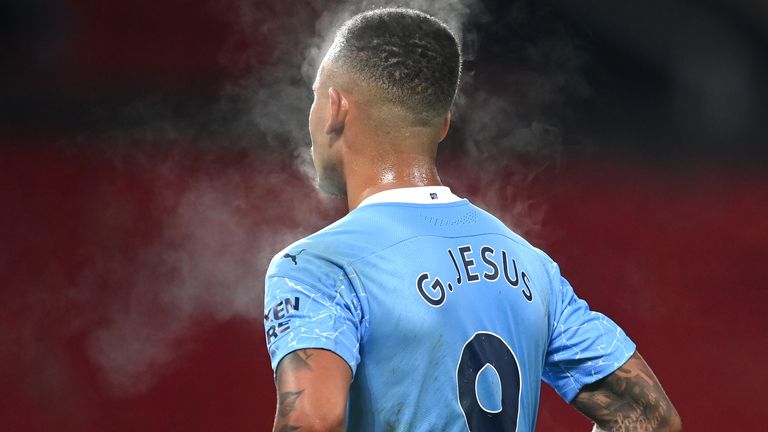 Gabriel Jesus had just one shot during the Manchester derby