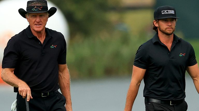 Greg Norman played with his son Greg Jr. at last week's PNC Championship in Florida