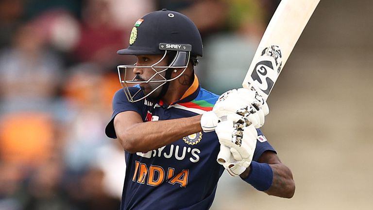 Hardik Pandya smashed an unbeaten 92 to set India on their way to victory in the third ODI against Australia