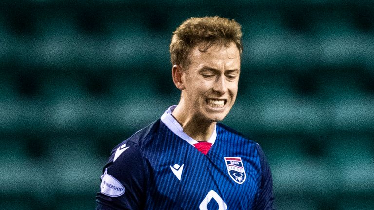 Harry Paton fired Ross County ahead at Hibernian en route to their 2-0 victory which lifted them off the bottom of the Scottish Premiership