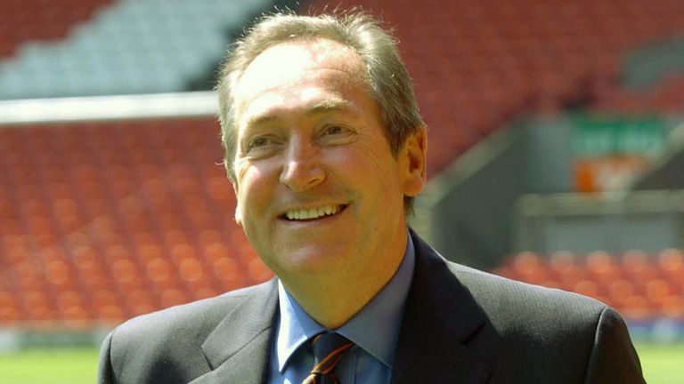 Liverpool Manager Gerard Houllier poses for pictures on to the pitch at Anfield after the announcement of his departure from Liverpool Football club in Liverpool, England, 24 May, 2004. 