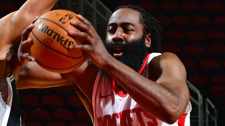 James Harden was making his first preseason appearance
