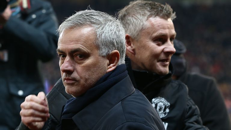 Jose Mourinho y Ole Gunnar Solskjaer