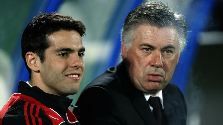 Kaka and Carlo Ancelotti during their six years together at AC Milan