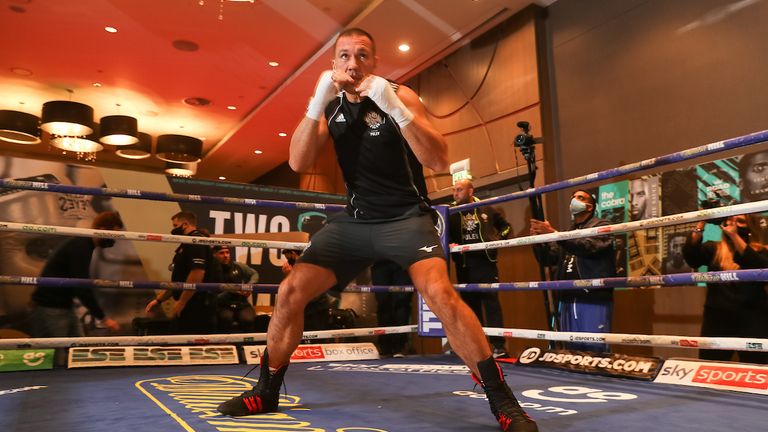 HANDOUT PICTURE COMPLIMENTS OF MATCHROOM BOXING.Joshua v Pulev Media Day.Kubrat Pulev.9 December 2020.Picture By Mark Robinson